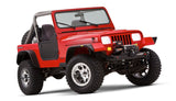 Bushwacker 87-95 Jeep Wrangler Flat Style Flares 4pc Excludes Renegade - Black 10924-07