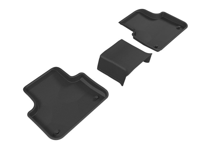 3D MAXpider 2017-2020 Audi Q7/Q8 Kagu 2nd Row Floormats - Black L1AD04021509