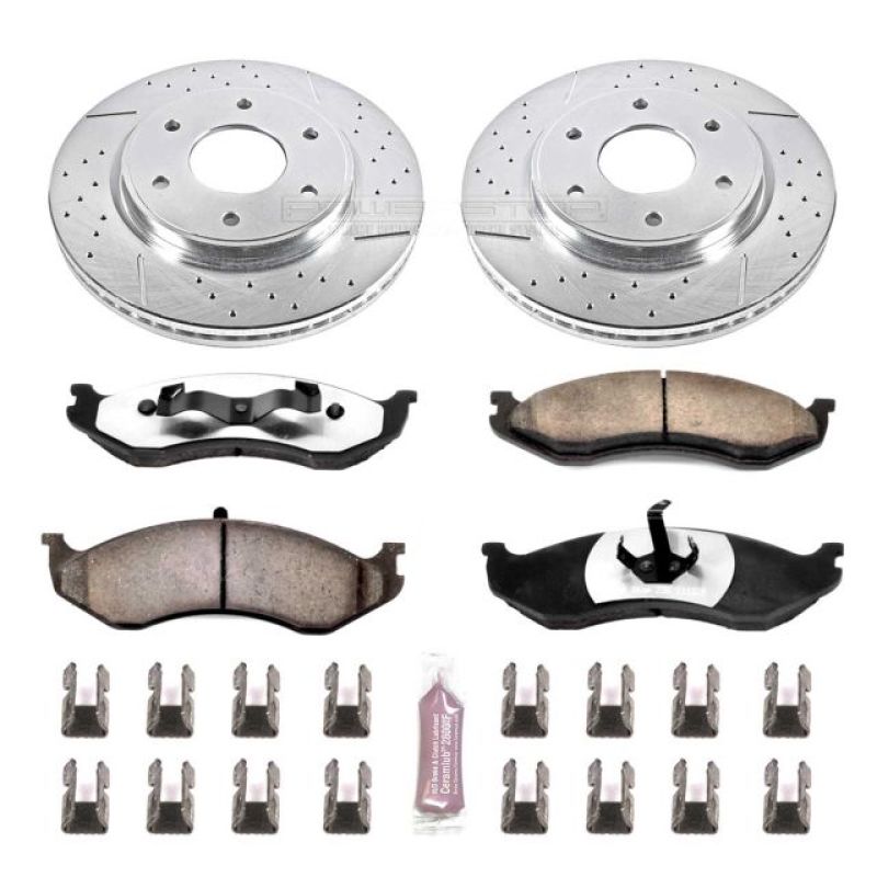 Power Stop 90-99 Jeep Cherokee Front Z36 Truck & Tow Brake Kit K2119-36