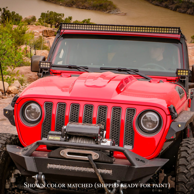 DV8 Offroad 18+ Jeep JL Heat Dispersion Hood - Primer Black HDMBJL-01