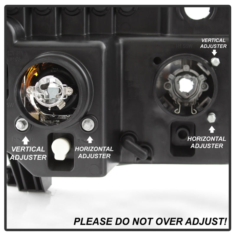 Spyder 08-13 Toyota Sequoia Projector Headlights - Light Bar DRL - Black PRO-YD-TTU07V2-LB-BK 5085344