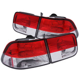 ANZO 1996-2000 Honda Civic Taillights Red/Clear 221222