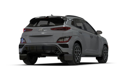 Rally Armor 2022 Hyundai Kona N Line Black UR Mud Flap w/ Red Logo MF93-UR-BLK-RD
