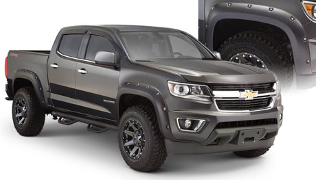 Bushwacker 15-18 Chevy ado Fleetside Pocket Style Flares 4pc 74.0in Bed - Black 40970-02