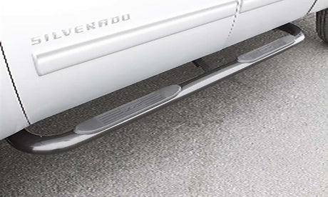 Lund 97-98 Ford F-150 SuperCab (3Dr) 4in. Oval Curved SS Nerf Bars - Polished 23266412