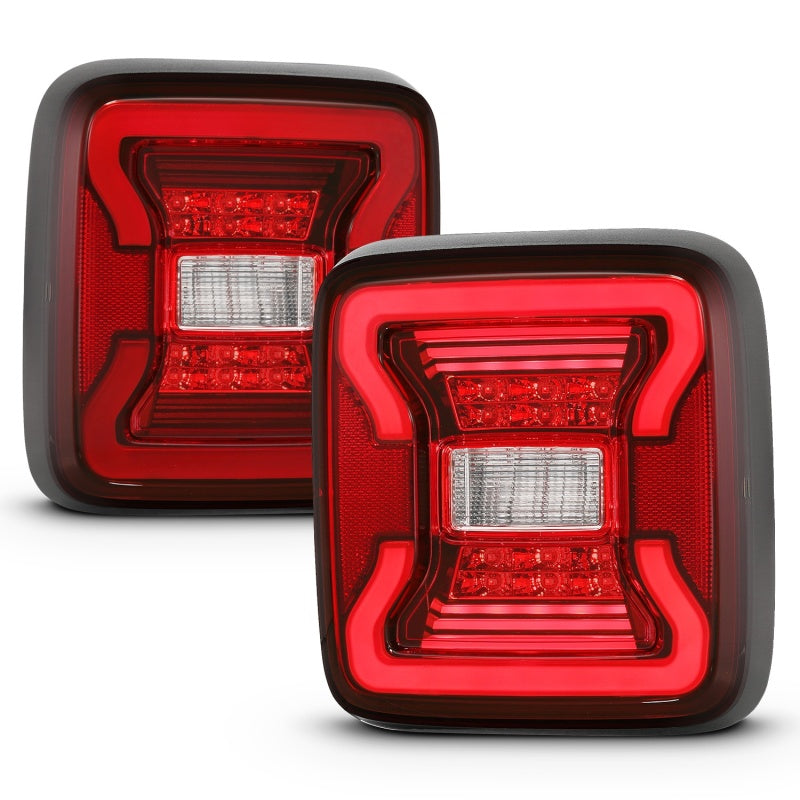 ANZO 18-19 Jeep Wrangler JL LED Taillights Black 311295