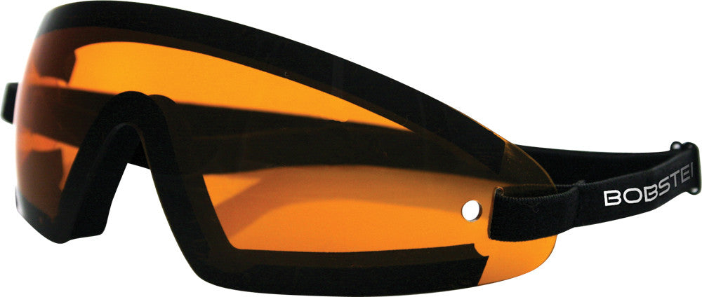 BOBSTER Wrap Around Sunglasses Black W/Amber Lens BW201A