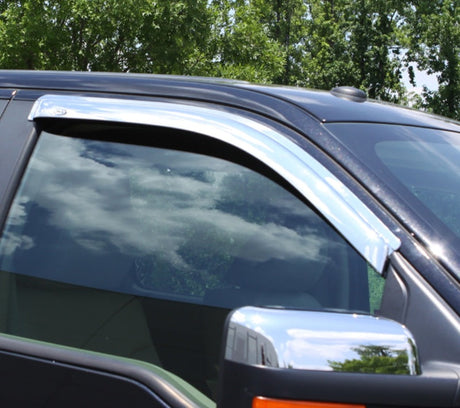 AVS 04-08 Ford F-150 Standard Cab (Excl. 04 Heritage) Front Window Ventvisor 2pc - Chrome 682805