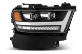 AlphaRex 19-20 Ram 1500HD PRO-Series Proj Headlight Plnk Style Blk w/Activ Light/Seq Signal/Plnk DRL 880515