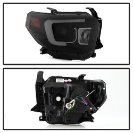 Spyder Toyota Tundra 2014-2016 Projector Headlights Light Bar DRL Black Smoke PRO-YD-TTU14-DRL-BSM 5080165