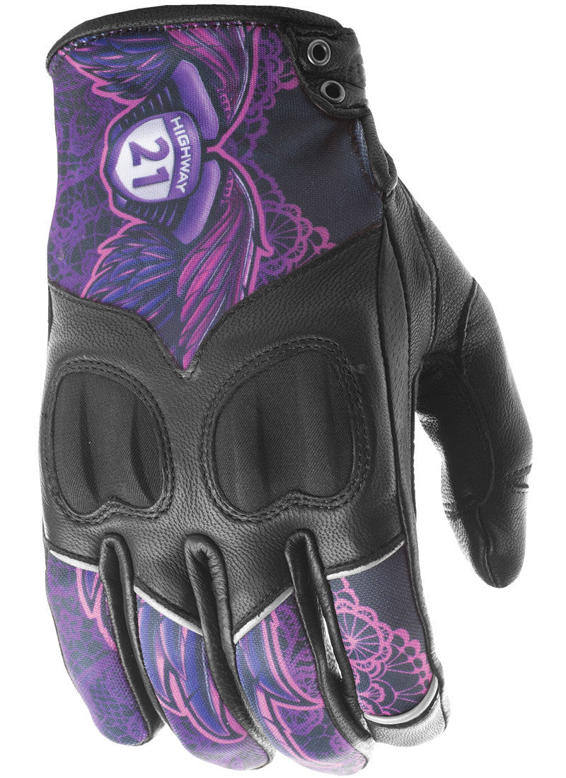 HIGHWAY 21 Women's Vixen Gloves Purple Lace 2x #5884 489-0092~6