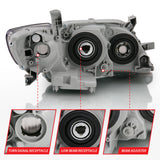 ANZO 2007-2009 Toyota Camry Projector Headlight Black Amber 121539