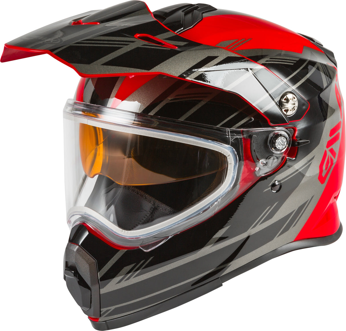 GMAX At-21s Adventure Epic Snow Helmet Red/Black/Silver Sm G2211374