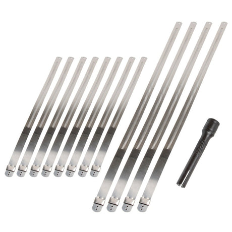 DEI Stainless Steel Positive Locking Tie & Tool Kit - 8in (8 Pack) & 14in (4 Pack) 10219