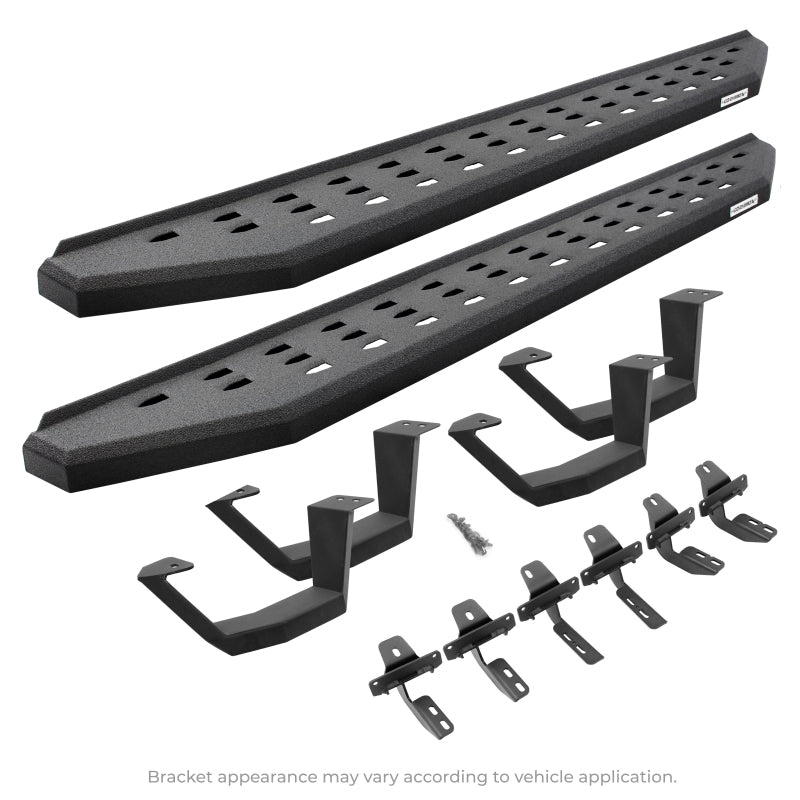 Go Rhino 2022 Toyota Tundra CrwMx Kit w/RB20 Running Board + Brkts + 4 RB20 Drop Steps - Bedlnr Coat 6944368720T