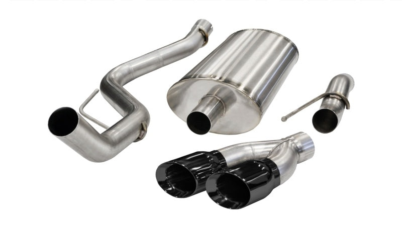 Corsa 11-13 Ford F-150 Raptor 6.2L V8 Black Sport Cat-Back Exhaust 14387BLK