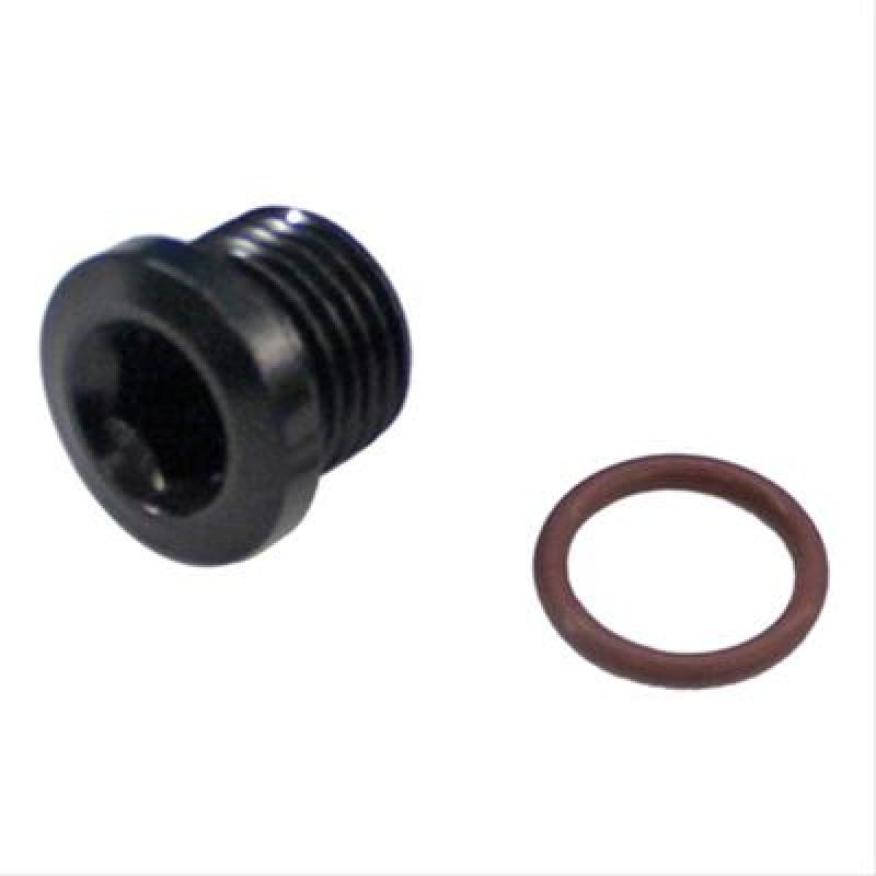 Fragola -10AN (7/8-14) Socket Hex Port Plug - Black 481310-BL