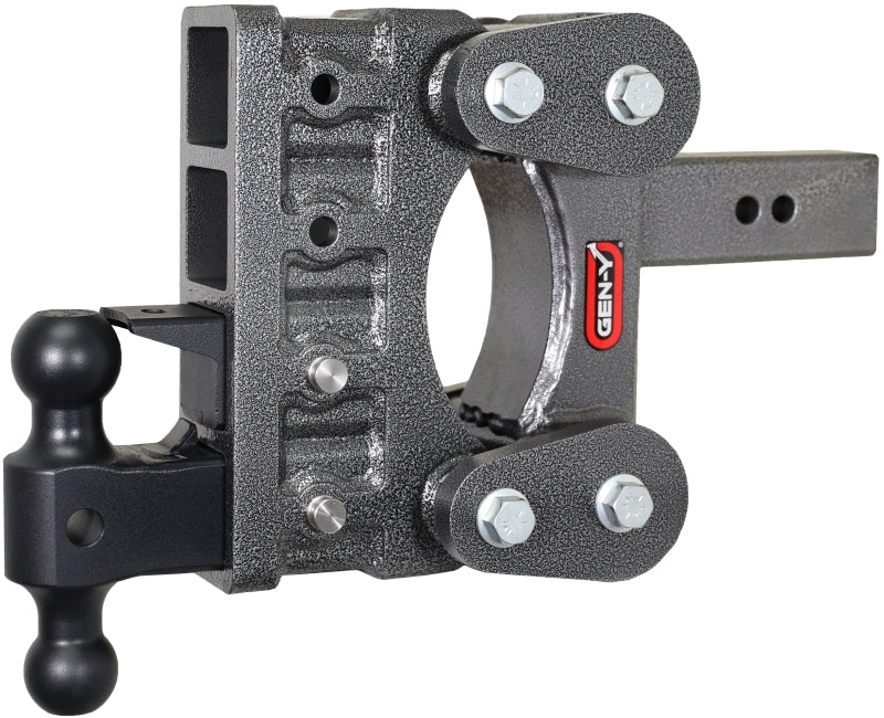 Gen-Y The Boss Torsion-Flex 2.5in Shank 6in Drop 21K Hitch w/GH-061 Dual-Ball/GH-062 Pintle Lock GH-1324