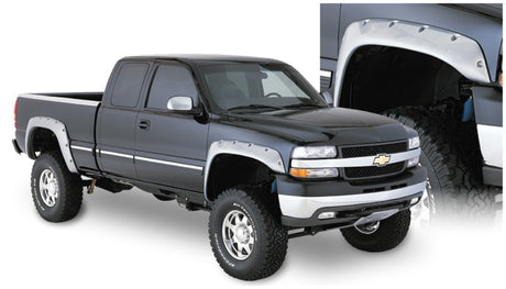 Bushwacker 07-07 Chevy Silverado 1500 Classic Fleetside Cutout Style Flares 2pc - Black 40051-02