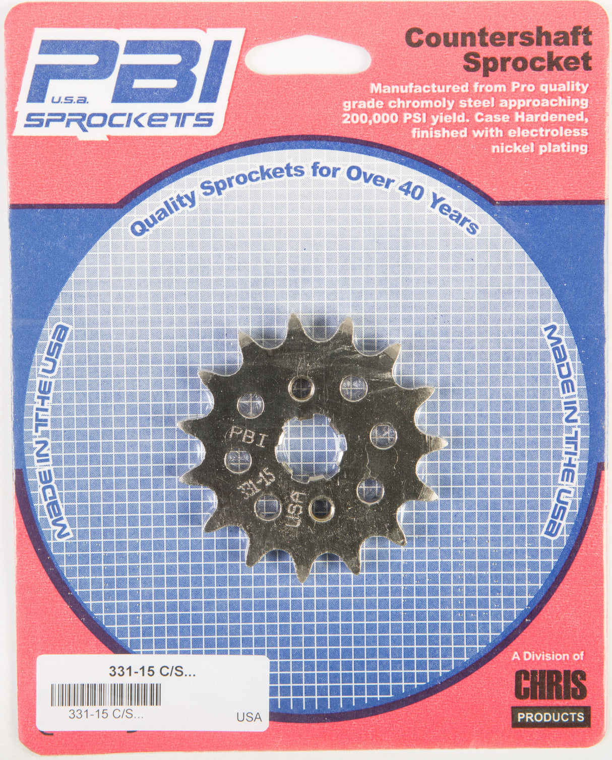 PBIFront Cs Sprocket Steel 15t-428 Hon331-15