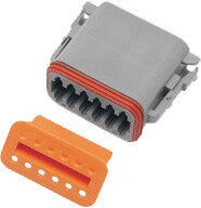 NAMZ CUSTOM CYCLE12-Wire Grey Deutsch Plug & Wdglck Hd# 72139-94gyDP-12G