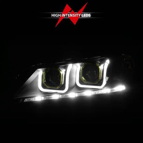 ANZO 2013-2015 Honda Accord Projector Headlights w/ U-Bar Black 121492
