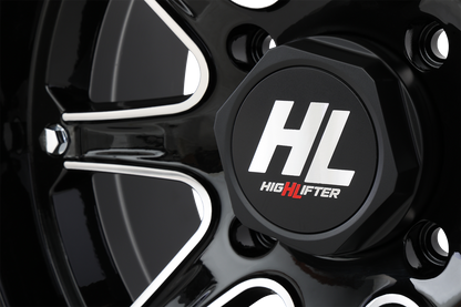 HIGH LIFTER Wheel - HL4 - Front/Rear - Gloss Black w/Machined - 14x7 - 4/156 - 4+3 (+5 mm) 14HL04-1156