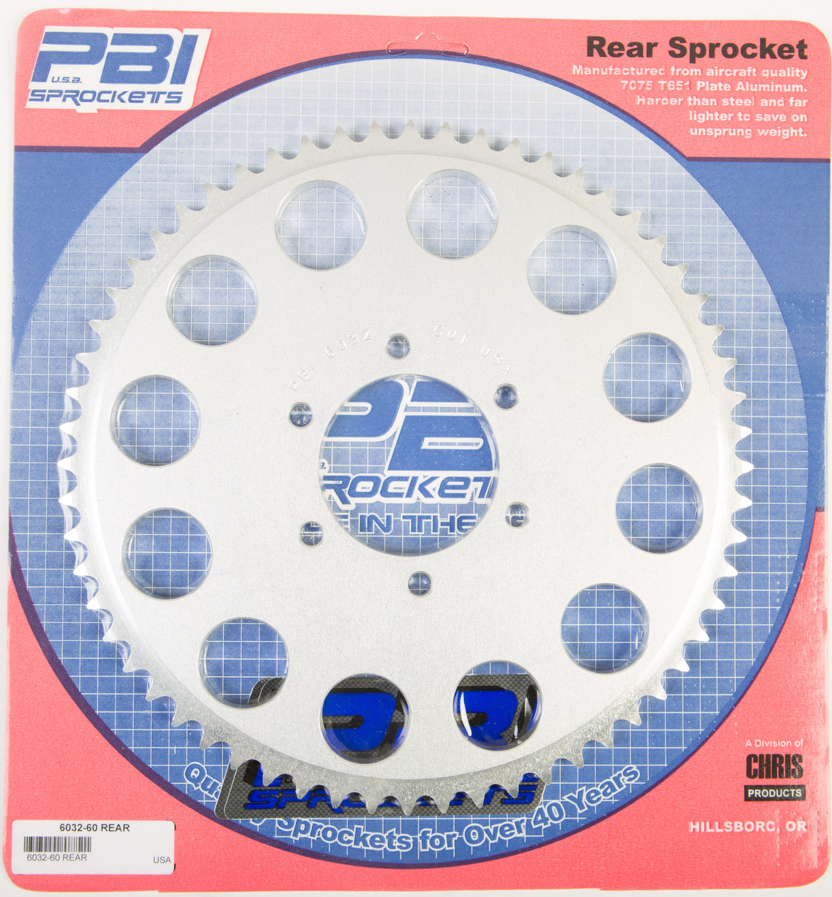 PBIRear Sprocket Aluminum 60t-428 Suz6032-60-2