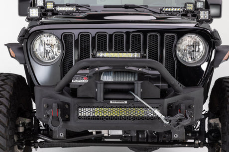 Go Rhino 07-20 Jeep Wrangler JL/JLU/JK/JKU/Gladiator JT Rockline Front Stubby Bumper w/ Overrider 331101T