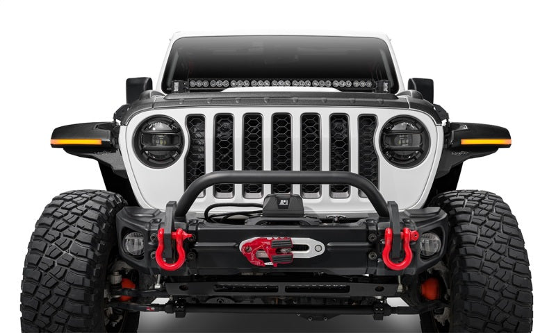 Bushwacker 18-22 Jeep Wrangler 2/4dr / 20-22 Jeep Gladiator Trail Armor Hood Armor (3pc) - Tex. Blk 14131