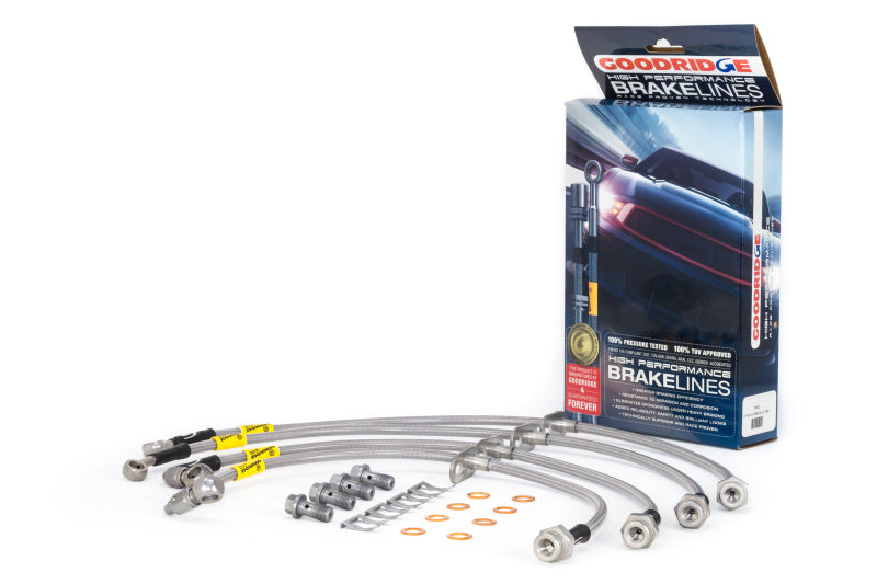 Goodridge 17-18 Honda Civic (Base/LX/EX) SS Brake Lines 20042
