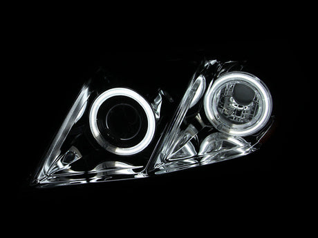 ANZO 2007-2009 Toyota Camry Projector Headlights w/ Halo Chrome 121180