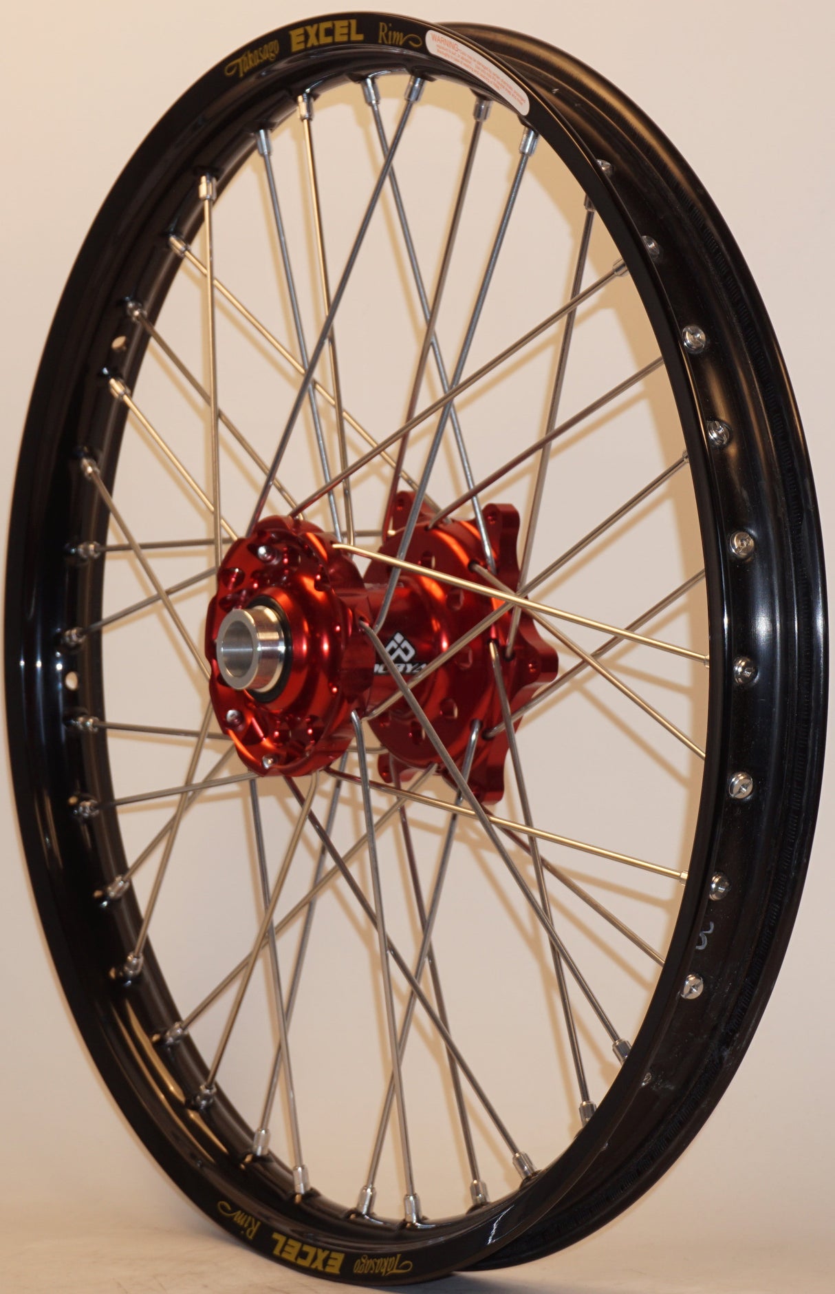 DUBYA Front Wheel 1.60 X 21 Red Hub Black Rim 56-3070RB