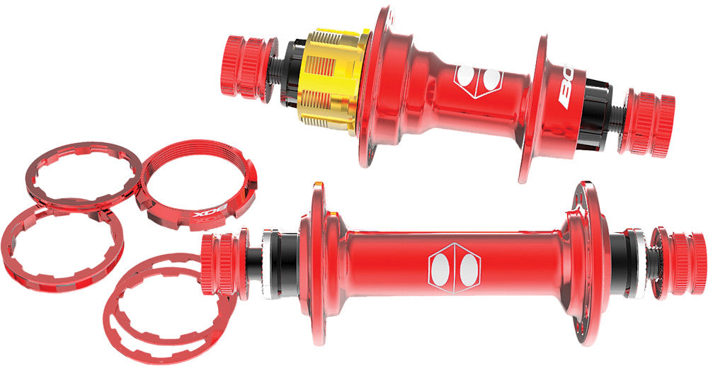 BOX Harmonic Mini Hub Set Red 10mm 28h BX-HU14H1028-RD