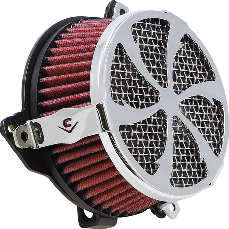 COBRA Air Filter - Swept - XL - Chrome 606-0103-01-SB