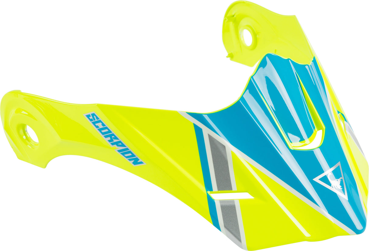 SCORPION EXO Exo-At950 Peak Visor Teton Blue/Hi-Vis 52-533-81