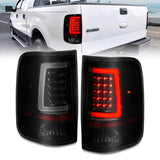 ANZO 2004-2006 Ford F-150 LED Tail Lights w/ Light Bar Black Housing Smoke Lens 311343
