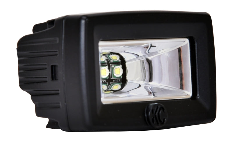 KC HiLiTES C-Series 2in. C2 LED Light 20w Area Flood Beam (Single) - Black 1328