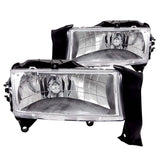ANZO 1997-2004 Dodge Dakota Crystal Headlights Chrome 111021