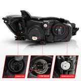 ANZO Projector Headlights With Plank Style Design Black w/Amber 15-16 Toyota Camry (4DR) 121518