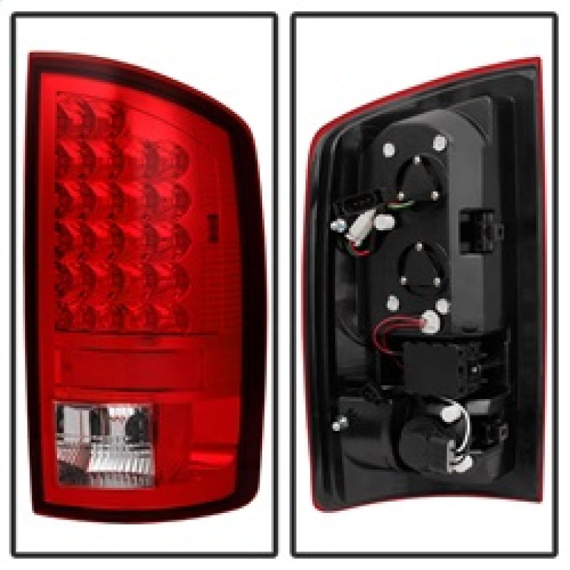 Spyder Dodge Ram 07-08 1500/Ram 07-09 2500/3500 LED Tail Lights Red Clear ALT-YD-DRAM06-LED-RC 5002631