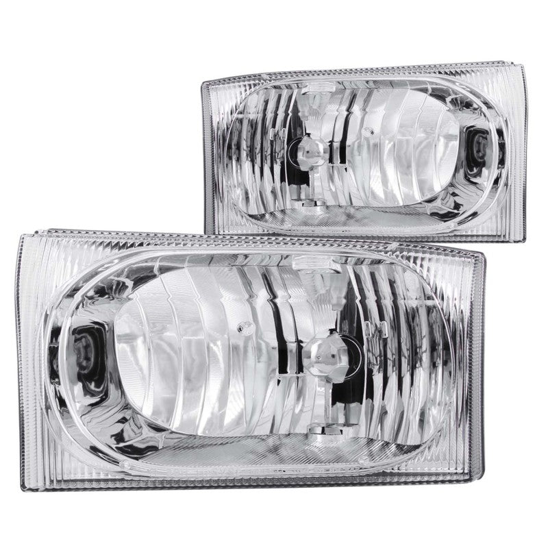 ANZO 2000-2004 Ford Excursion Crystal Headlights Chrome 2pc 111023