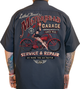 LETHAL THREAT Motorhead Garage Shop Shirt - Gray - 4XL DG60177-4XL