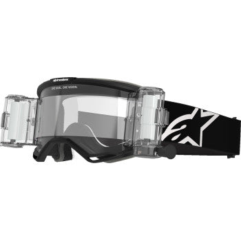 ALPINESTARS GOGGLES Vision 5 Roll-Off Goggle - Corp - Black - Clear 5102825-1529