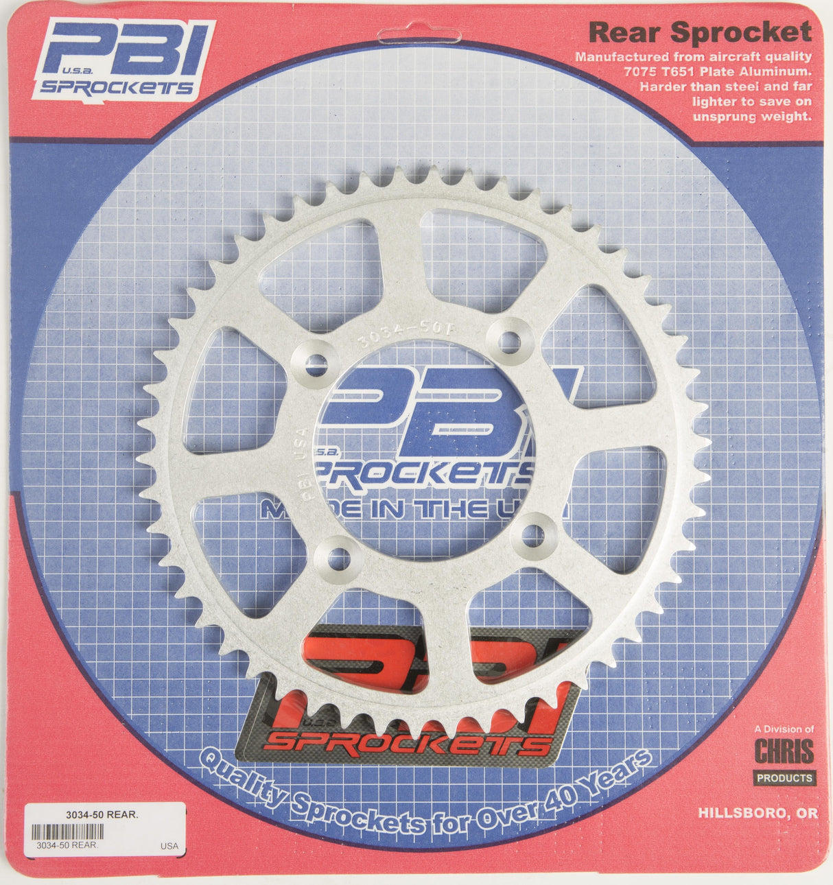 PBIRear Sprocket Aluminum 50t-428 Hon3034-50-2