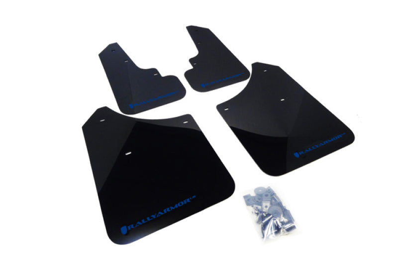 Rally Armor 03-08 Subaru Forester Black UR Mud Flap w/ Blue Logo MF5-UR-BLK/BL