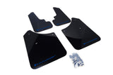 Rally Armor 03-08 Subaru Forester Black UR Mud Flap w/ Blue Logo MF5-UR-BLK/BL