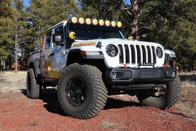 KC HiLiTES 6in. Round Soft Cover (Pair) - Black w/Yellow KC Logo 5102