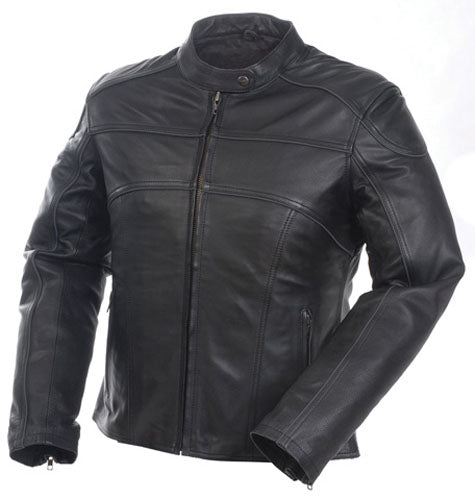 Mossi Womens Premium Leather Jacket Size 6 Black 408066