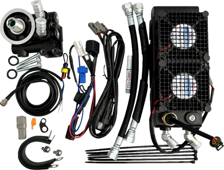 ULTRACOOL Oil Cooler Kit - Naked - Indian - Black IN-1N
